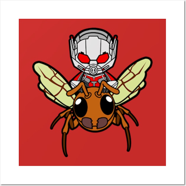 Antman riding Ant Wall Art by mighty corps studio